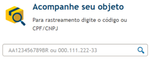 Rastreamento Pedido Correios